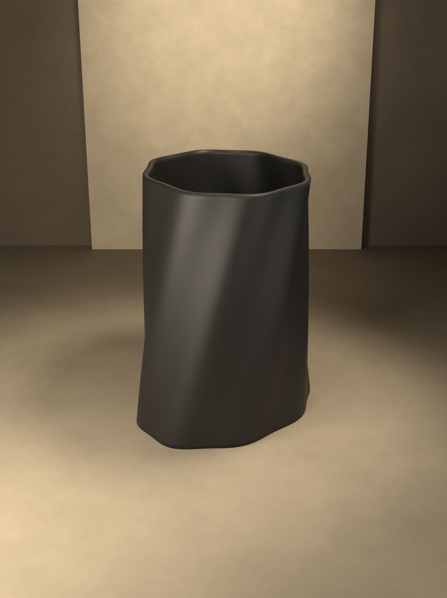 Oval Spiral Kanallı Vazo (110 mm Çap, 130 mm Yükseklik, 8 Kanal) görsel 4