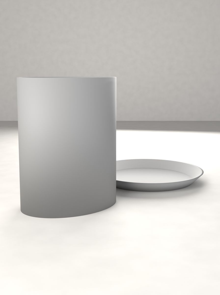 Oval Vazo (80 × 60 mm, 100 mm Yükseklik, Altlık Tabaklı) görsel 2
