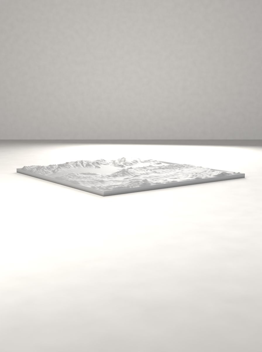 Palandöken Dağı Rölyef Haritası (200 × 200 mm, Topografik Duvar Dekoru) görsel 4