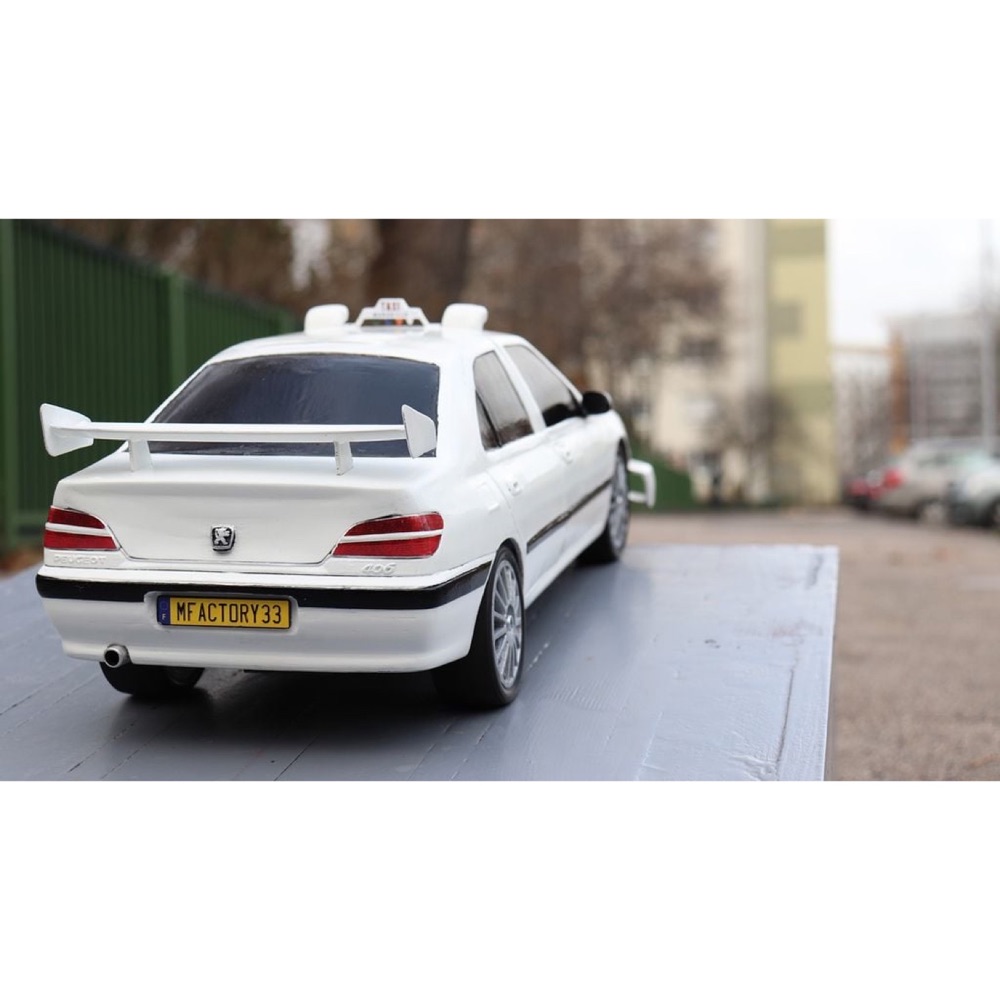 Peugeot 406 Taksi Filmi RC Model Kep Gövdesi görsel 3