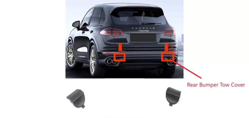 Porsche Cayenne S Arka Tampon Çeki Demiri Kapağı