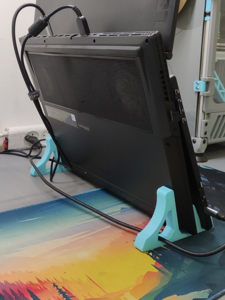 Dikey Dizüstü Bilgisayar ve Taşınabilir Monitör Standı (2 Braket) görsel 2