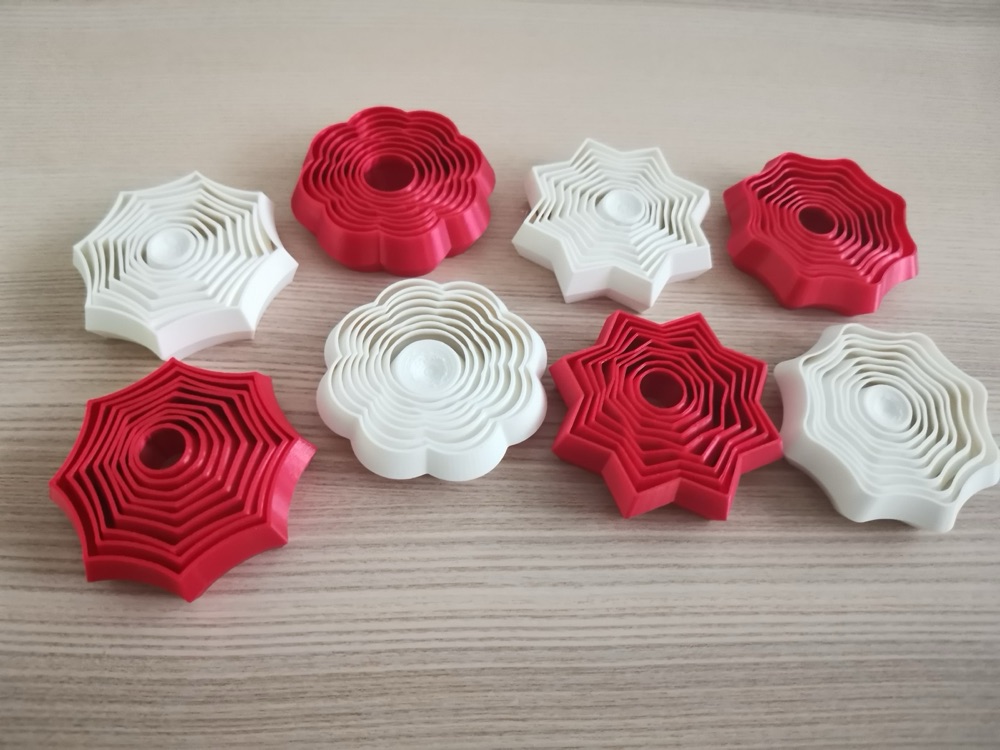 Katmanlı Fidget Koleksiyonu (Yıldız, Örümcek Ağı, Sünger, Kasırga; 8 Sürüm)