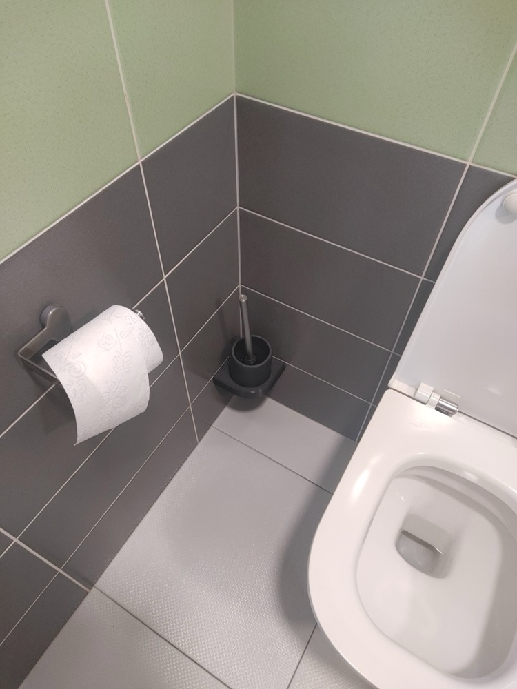 Duvara Silikonla Yapıştırılan Köşe Tuvalet Fırçası Kabı (Ölçülendirilebilir) görsel 3