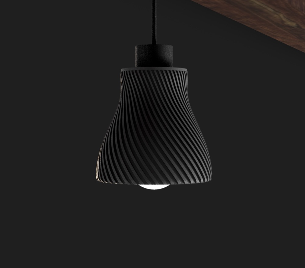 Spiral Desenli Sarkıt Abajur (E27 Duylu)