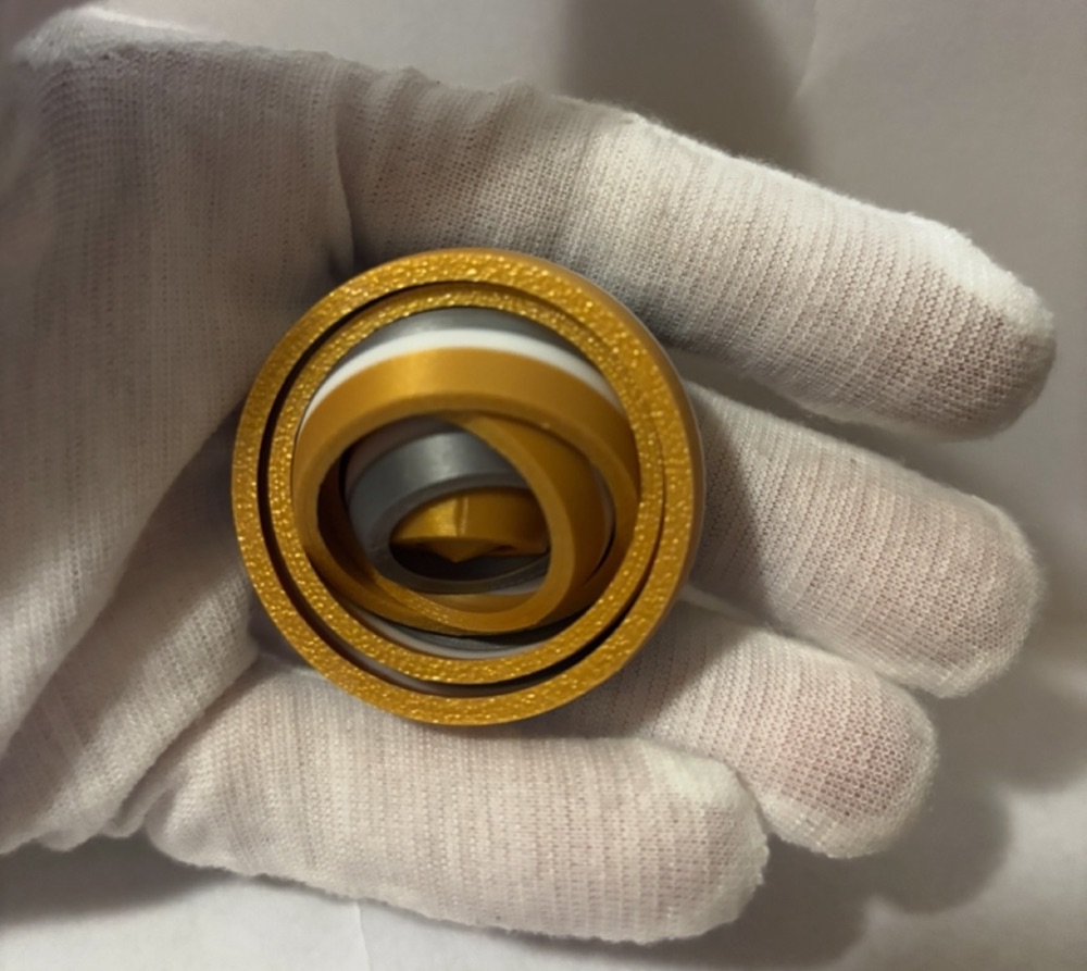 Spiral Halkalı Jiroskop Fidget (Eksen Etrafında Dönen) görsel 1