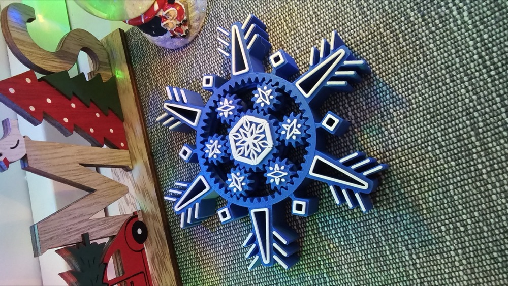 Kar Tanesi Planet Dişli Fidget (Dişli Çarklı, Parmakla Çevrilen) görsel 2