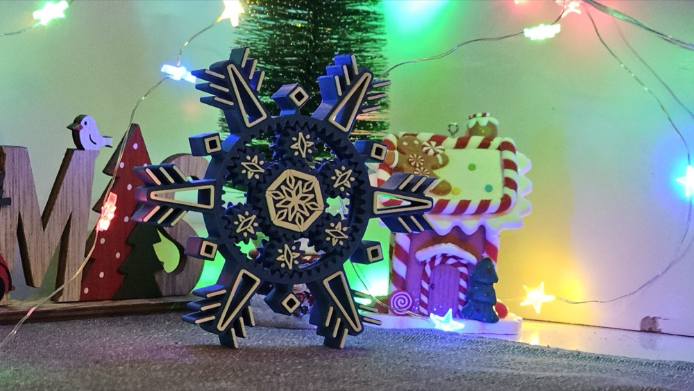 Kar Tanesi Planet Dişli Fidget (Dişli Çarklı, Parmakla Çevrilen) görsel 3