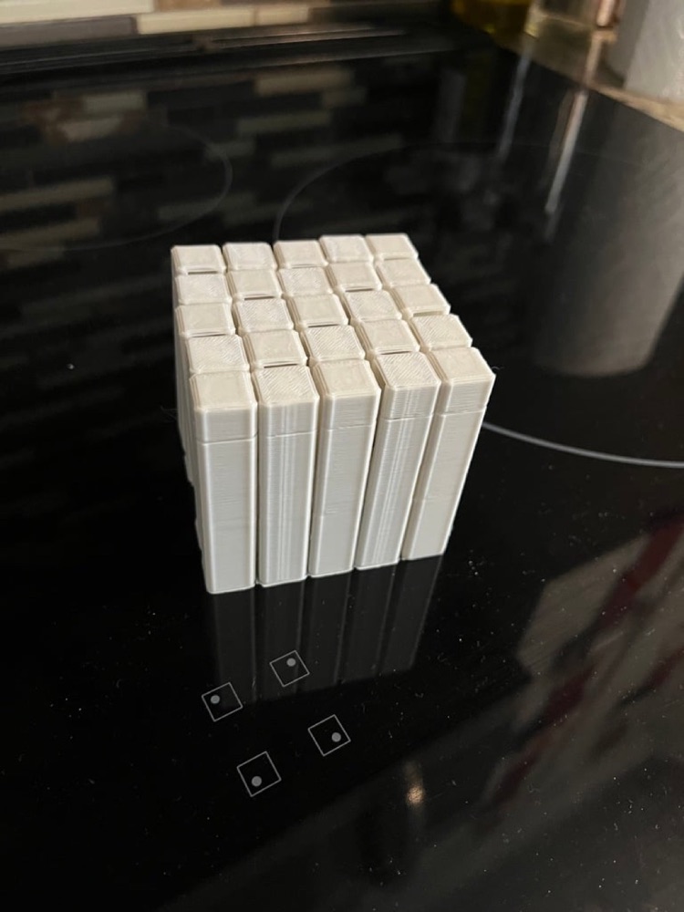 Esnek Küp (5×5 Çubuklu, Bastırınca Elmas Biçimine Geçen Kinetik Fidget) görsel 2