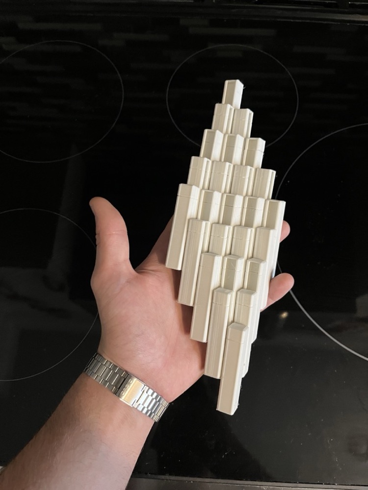 Esnek Küp (5×5 Çubuklu, Bastırınca Elmas Biçimine Geçen Kinetik Fidget) görsel 3