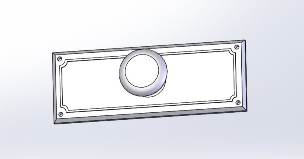 Süsleme Plakalı Çekmece Düğmesi (100 × 37,5 mm Plaka) görsel 2