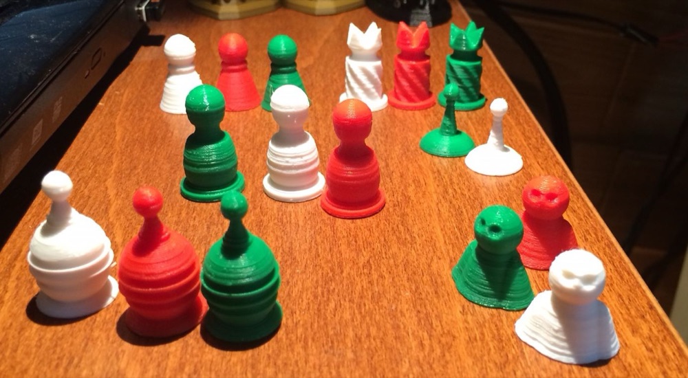 Masa Oyunu Piyonları (Altı Farklı Taş Biçimi, 16 mm Tabanlı)
