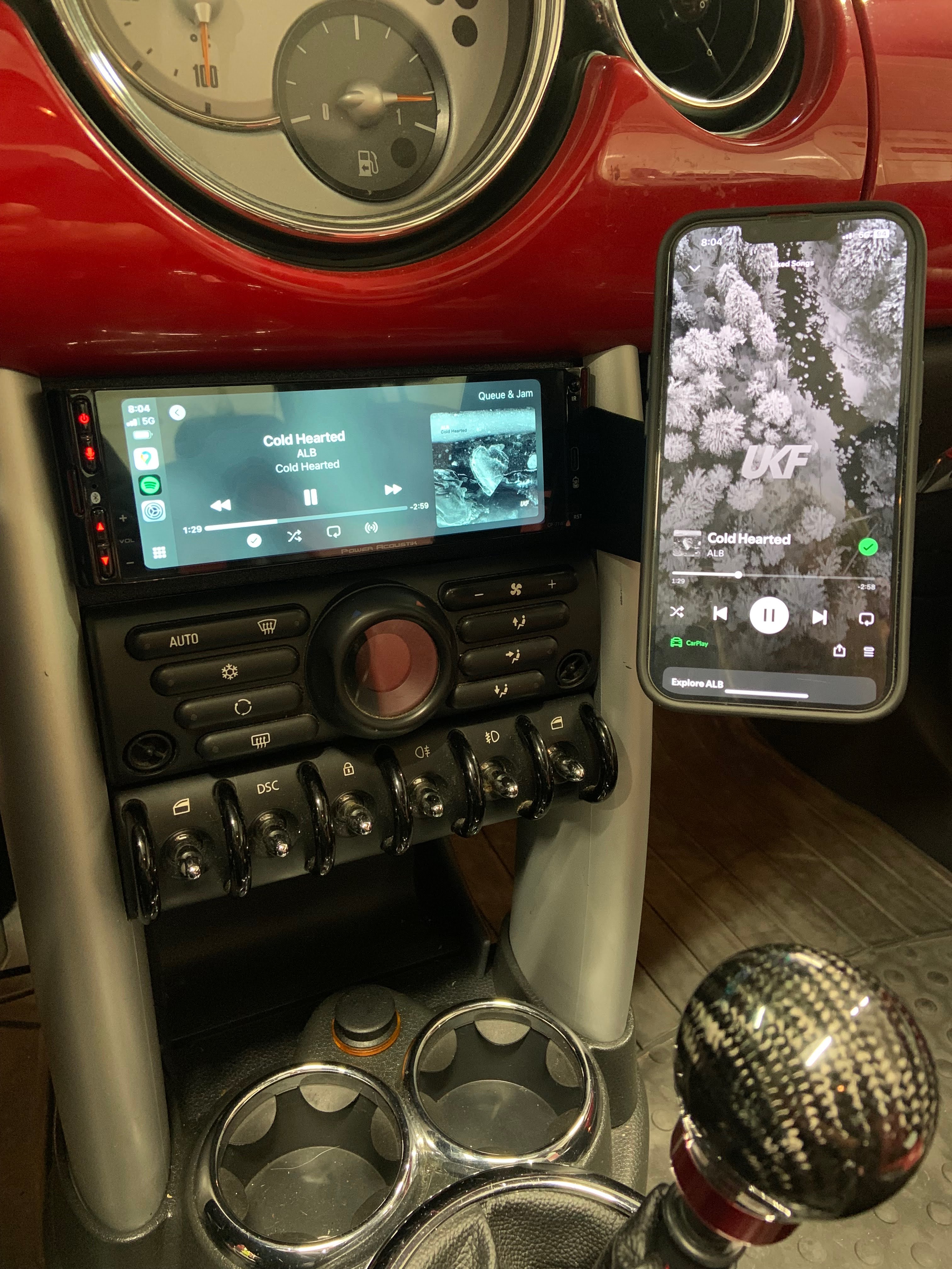 MINI R50 R52 R53 Düz Radyo Konsol Kiti görsel 4