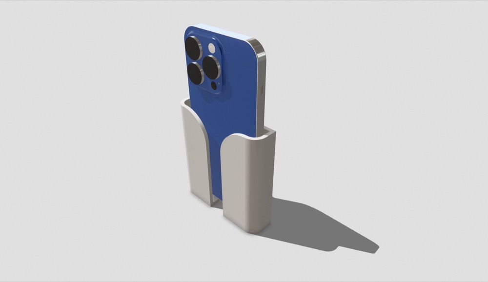 Duvara Monte Telefon Cebi (Şarj Kablosu Geçişli) görsel 2