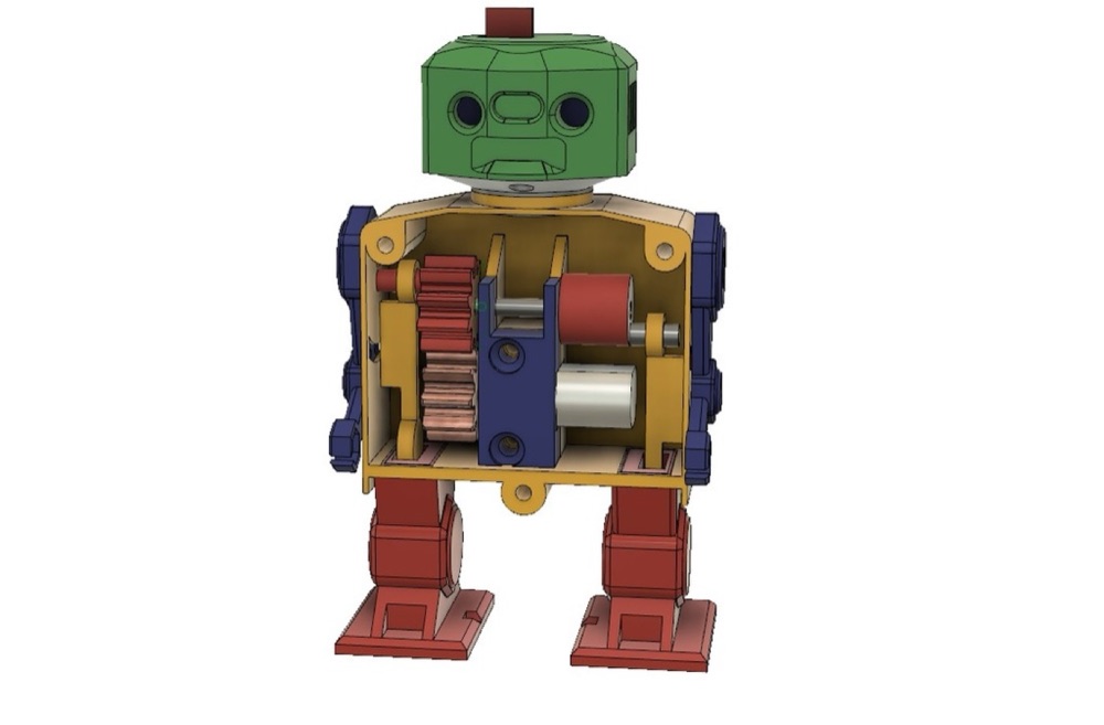 Mekanik Yürüyen Robot Oyuncağı (Pimli Yürüme Düzenli, N20 Motorlu) görsel 4