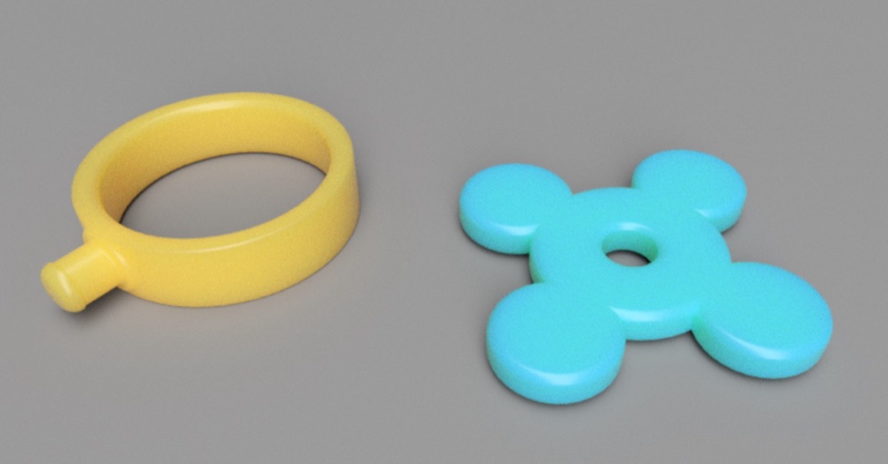 Çiçek Biçimli Dönen Fidget Yüzük (19 mm, İki Parçalı) görsel 2