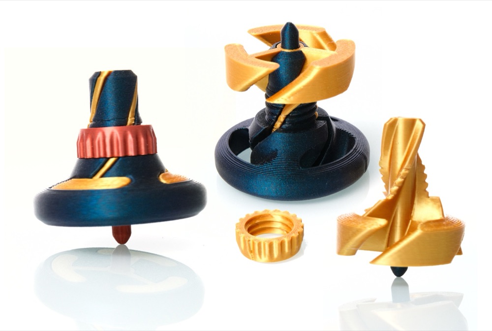 Fırlatıcılı İçten Geçen Topaç Fidget Oyuncağı (Pim ve Somunlu)
