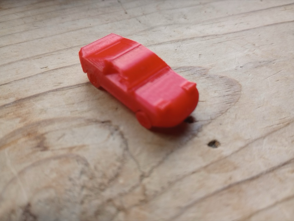 Mini Oyuncak Araba (Tek Parçadan, Dönen Tekerlekli, 3,4 cm)