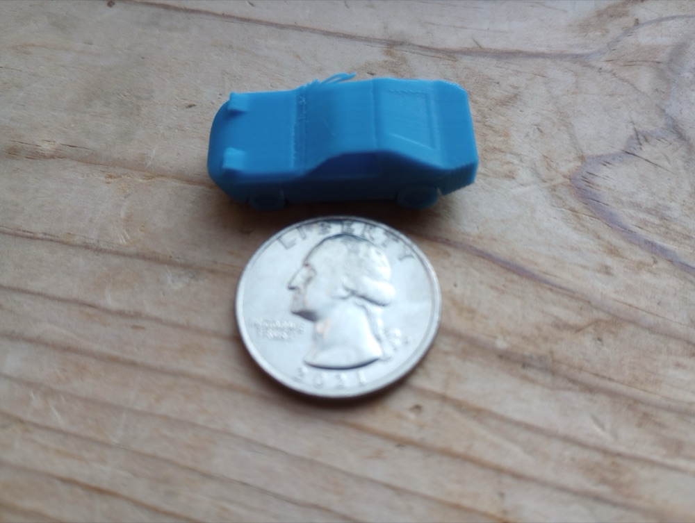Mini Oyuncak Araba (Tek Parçadan, Dönen Tekerlekli, 3,4 cm) görsel 2