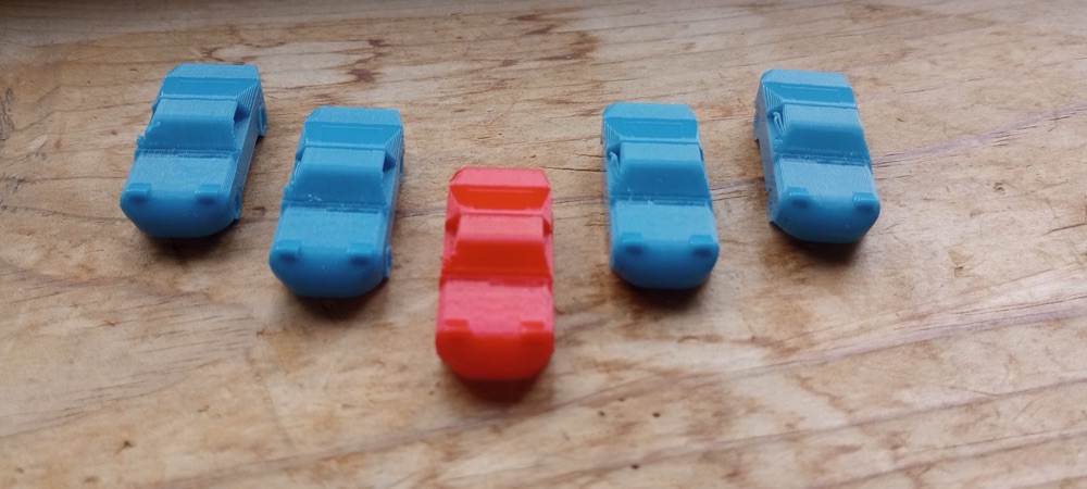 Mini Oyuncak Araba (Tek Parçadan, Dönen Tekerlekli, 3,4 cm) görsel 3