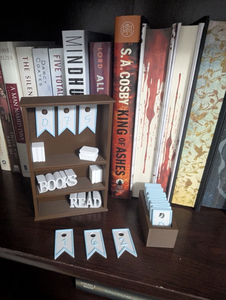 Yıllık Okunan Kitap Sayacı (Mini Kitaplık, Bayraklı)