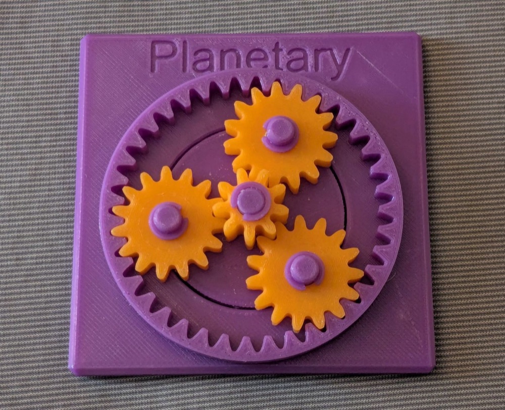 Planet Dişli Eğitici Modeli (Güneş, Gezegen ve Taşıyıcı Dişliler)