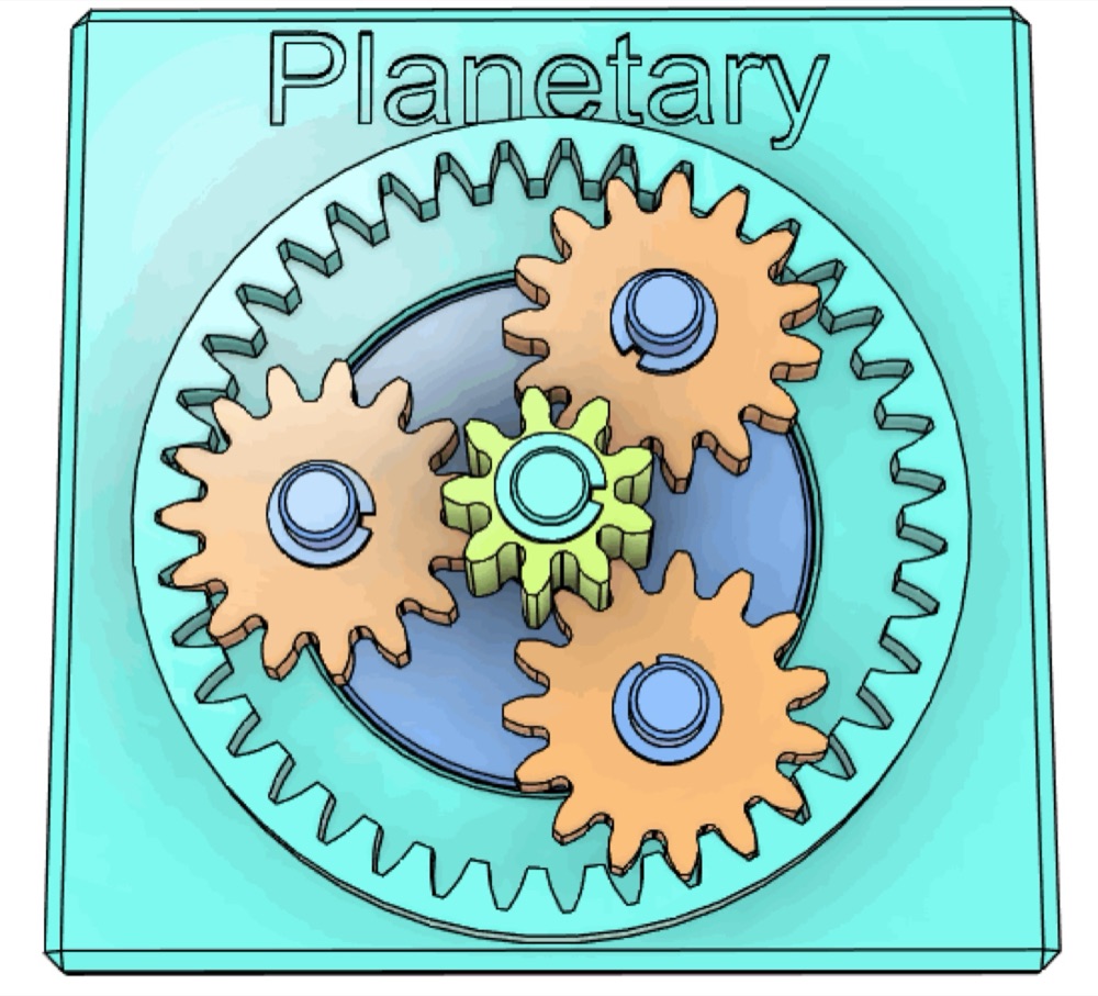 Planet Dişli Eğitici Modeli (Güneş, Gezegen ve Taşıyıcı Dişliler) görsel 2