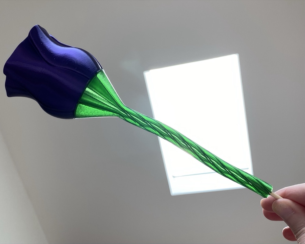 Spiral Gül Sapı (Kıvrımlı, Küçük Boy Gül İçin)