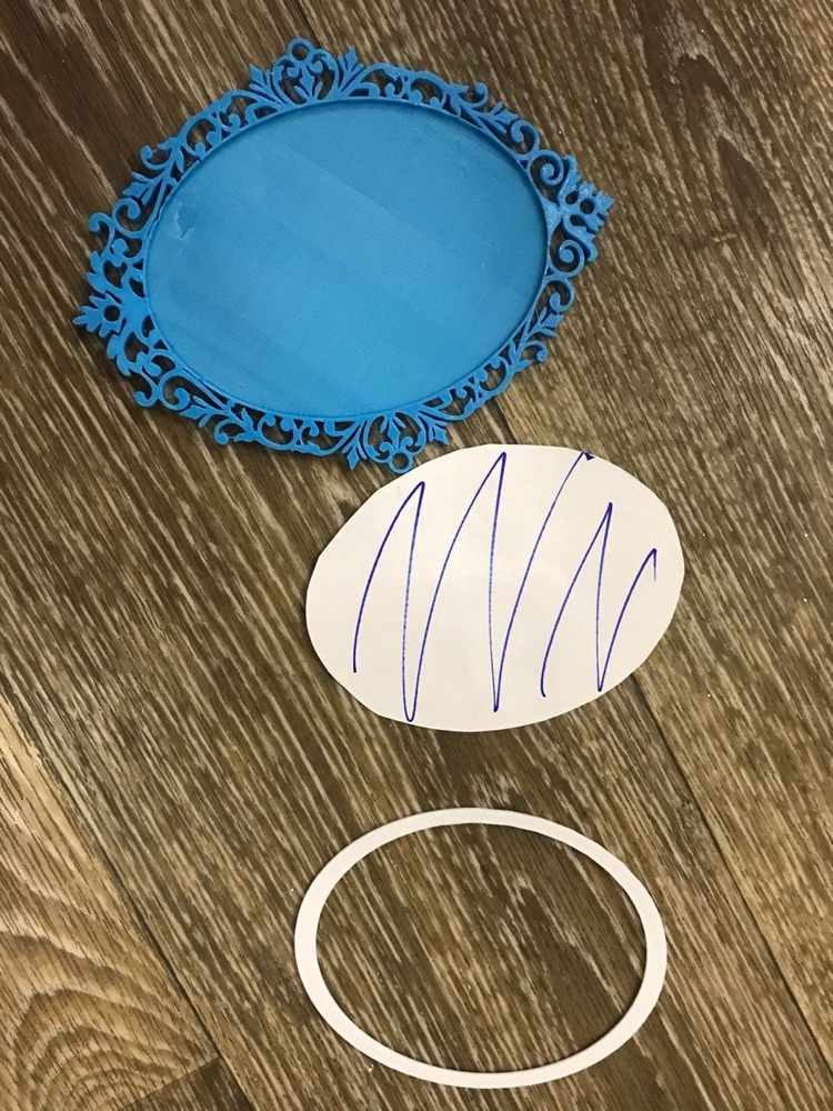 Süslü Oval Duvar Çerçevesi (Dantel Desenli, Ayrılabilir İç Plakalı) görsel 2