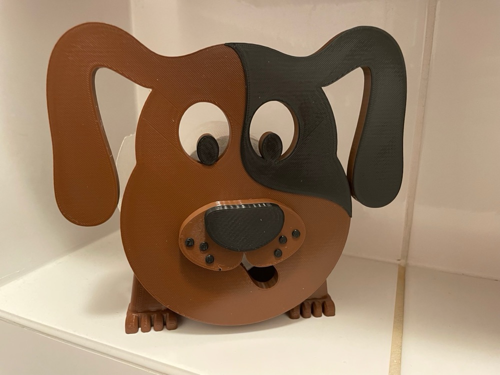 Köpek Başı Biçimli Tuvalet Kâğıdı Tutucusu (Duvara Asılır ya da Ayakta Durur) görsel 1