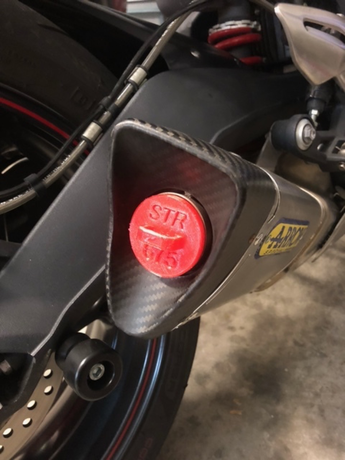 Triumph Street Triple R 675 Egzoz Tapası (Arrow Uyumlu) görsel 2