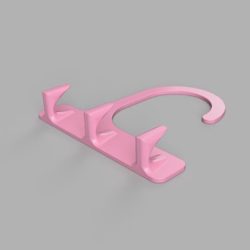 Duş Armatürüne Geçen Üçlü Banyo Kancası (5 cm Çapa Kadar)