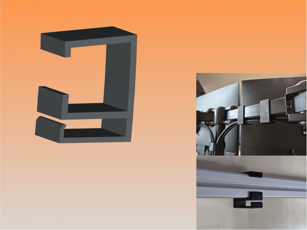 Monitör Ayağı Kablo Klipsi Seti (20×30 ve 30×30 mm Profil) görsel 4