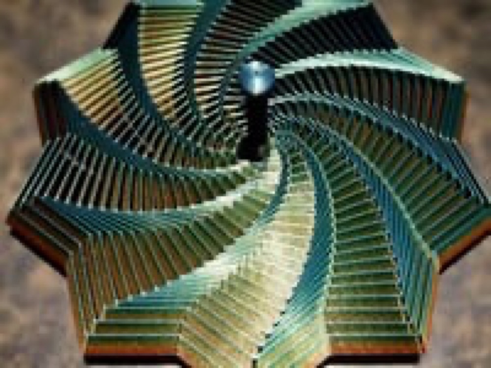 Fraktal Yıldız Fidget (Kısa Saplı, Spiral Desenli)