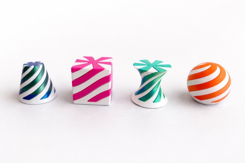 Geçmeli Spiral Fidget Seti (Küp, Koni, Kum Saati ve Küre) görsel 1