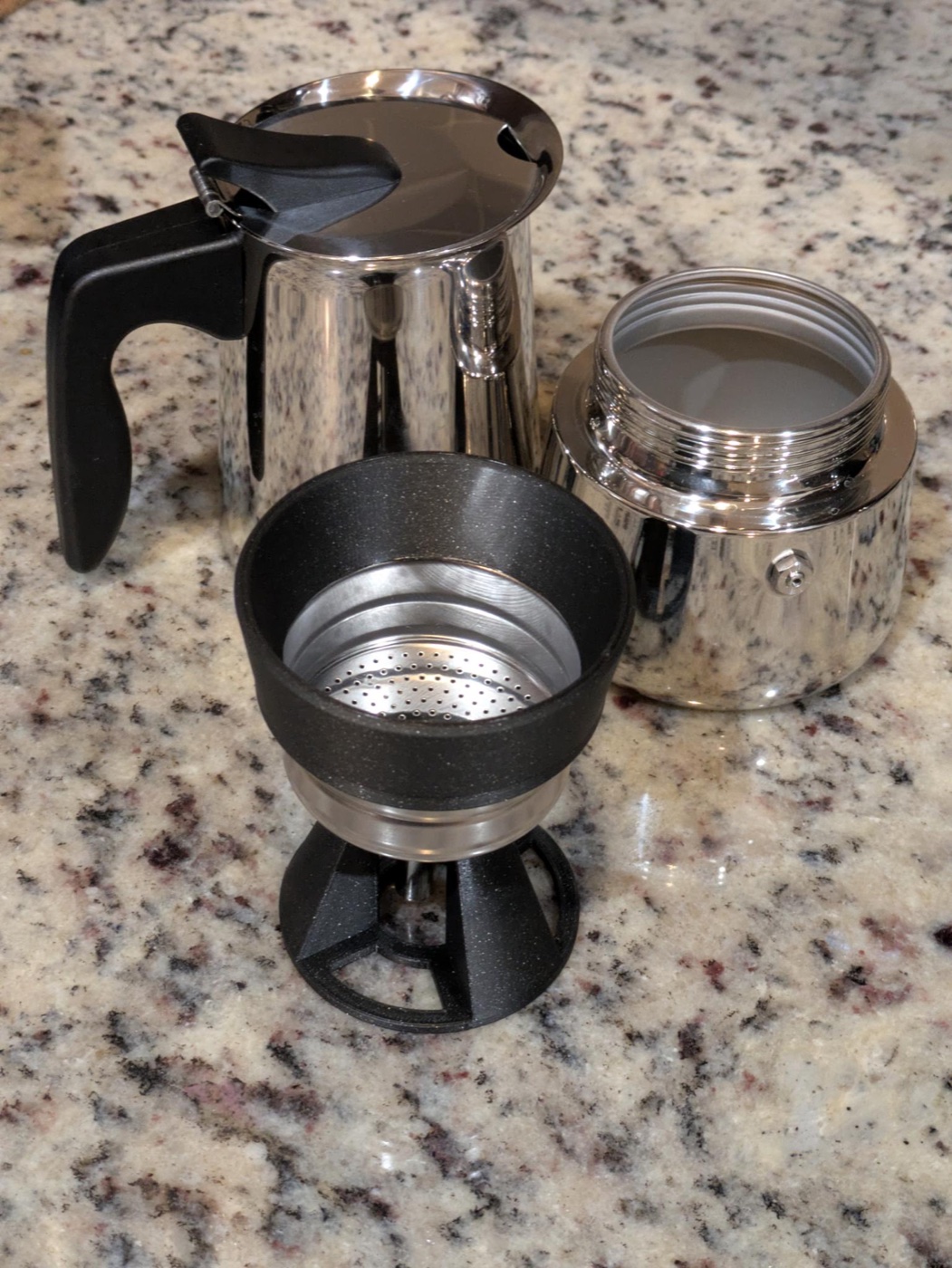 Primula 6 Bardaklık Çelik Moka Pot İçin Huni ve Tutucu