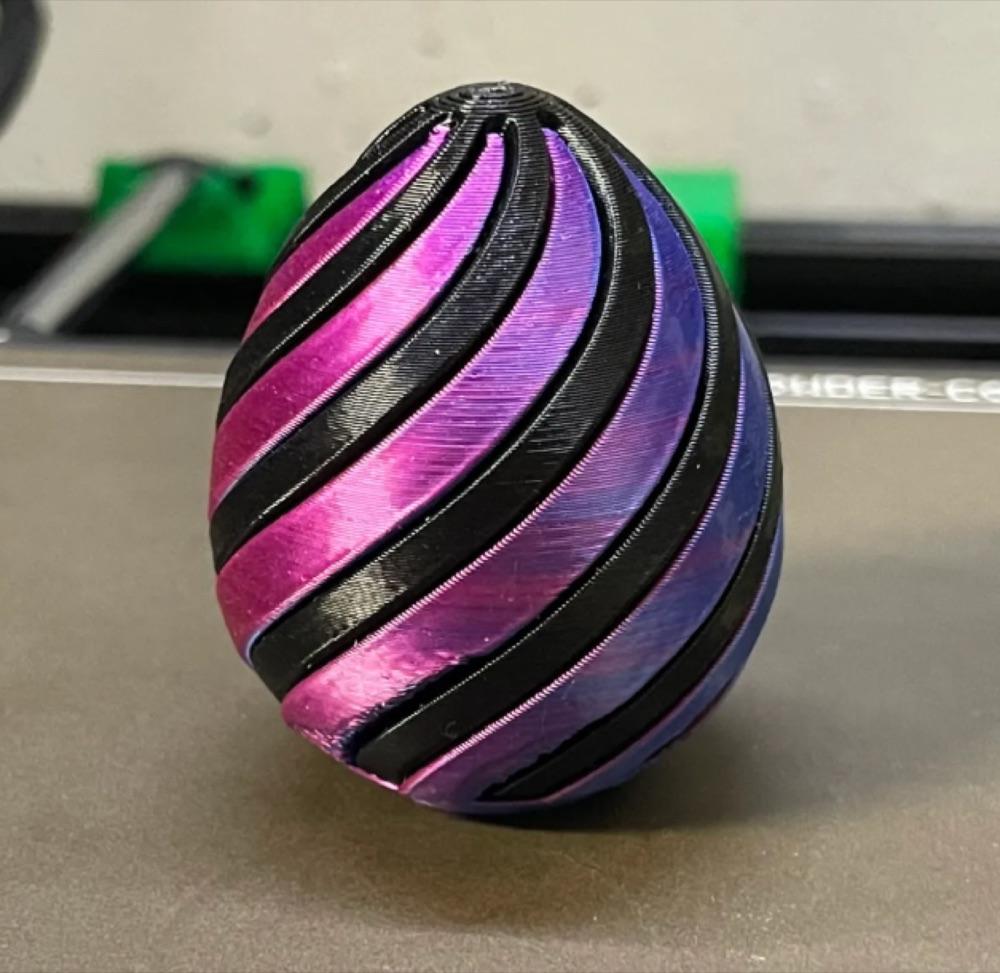 Spiral Fidget Yumurta (Helezon Kanallı, İç Parçası Kayan) görsel 2