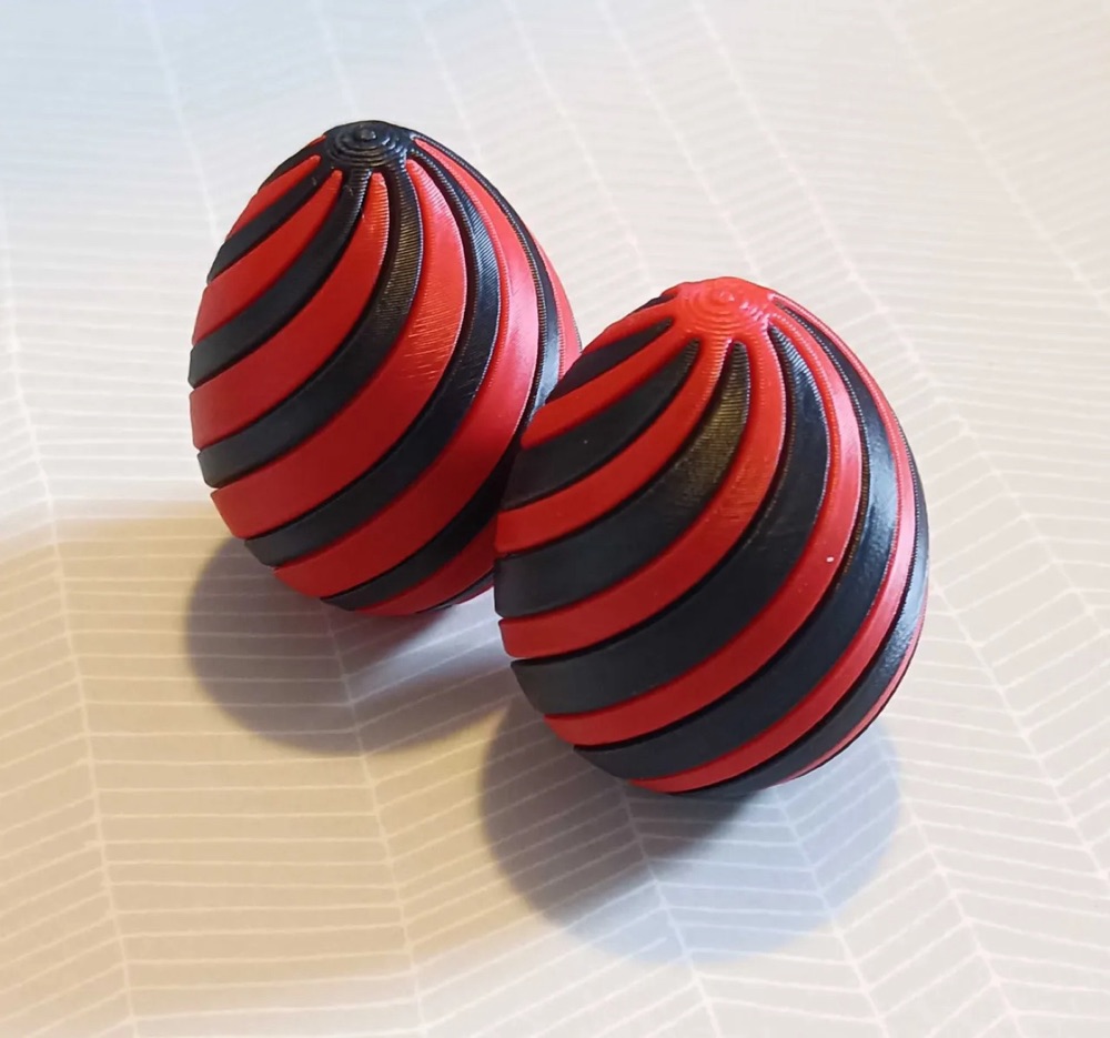 Spiral Fidget Yumurta (Helezon Kanallı, İç Parçası Kayan) görsel 4