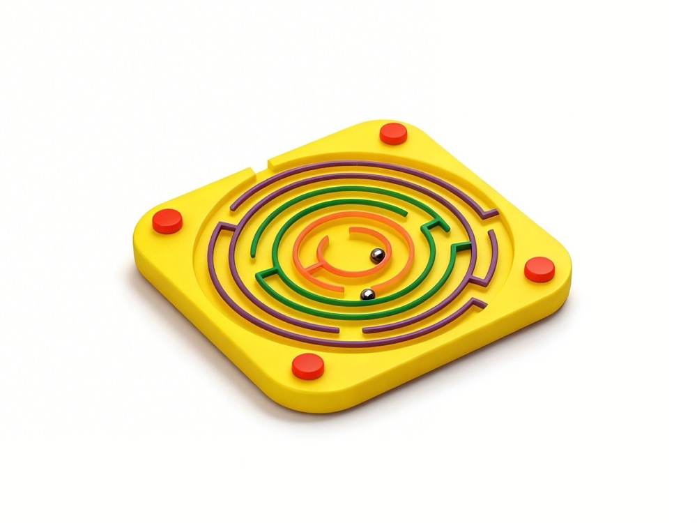 Avuç İçi Spiral Labirent Bulmaca (Çok Katmanlı Yol, Küçük Bilyeli)