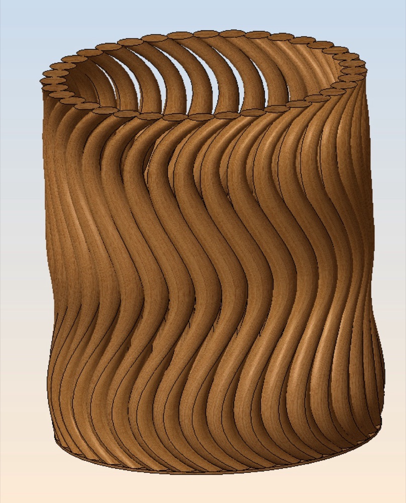 Dalgalı Kalemlik (Sarmal Dalga Desenli) görsel 2