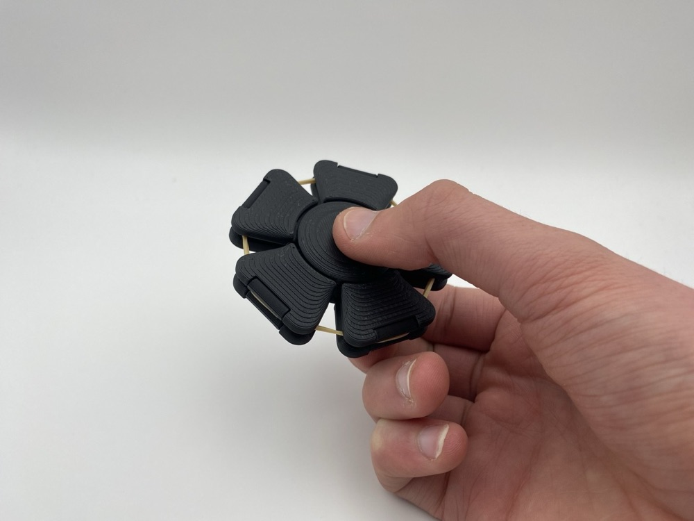 Sıkma Fidget Topu (Lastik Bantlı, İki Kapaklı, Elde Sıkılan) görsel 3
