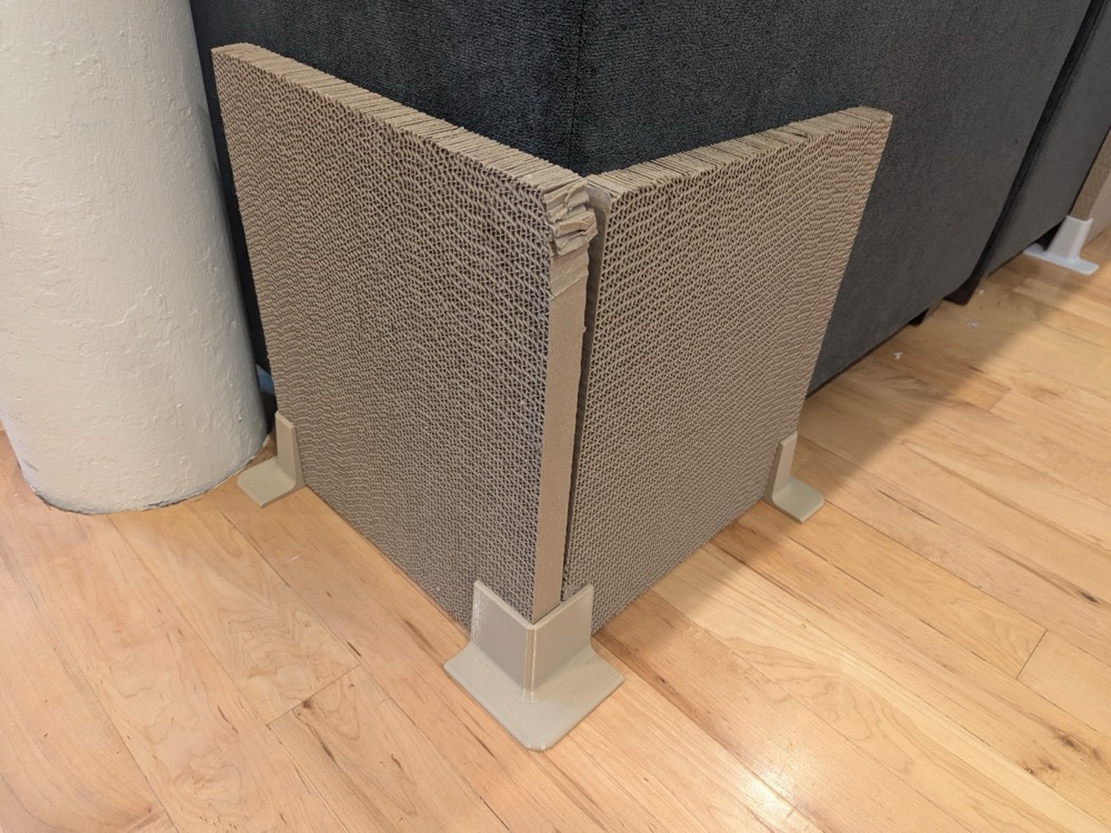Kedi Tırmalama Karton Panel Bağlantıları (1 İnç Kalın Panel İçin Düz, Köşe ve Uç) görsel 3