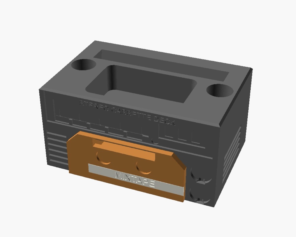 Kaset Çalar Görünümlü Masa Düzenleyici (Kalem Bardaklı, Telefon Yuvalı) görsel 3
