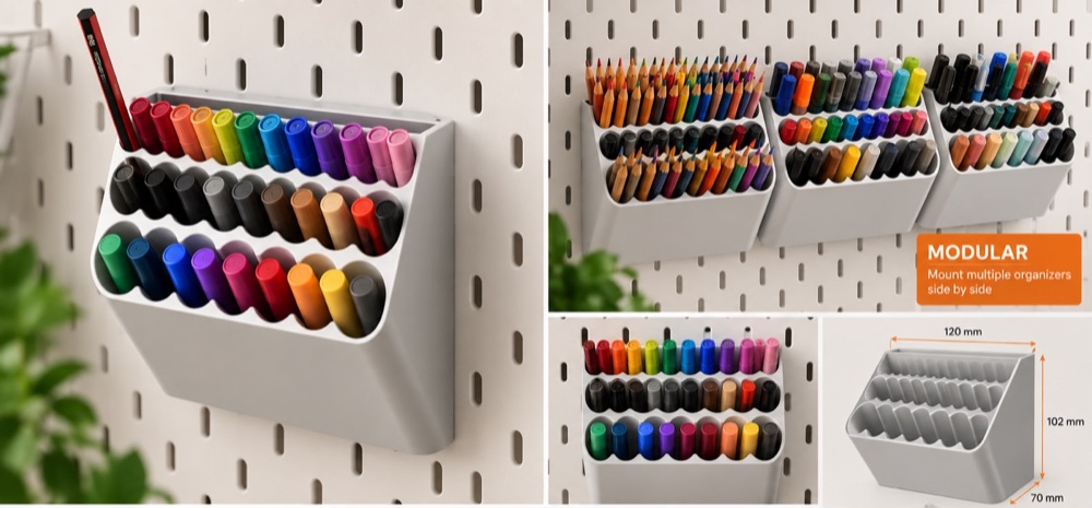 IKEA Skadis Kalem ve Marker Organizeri
