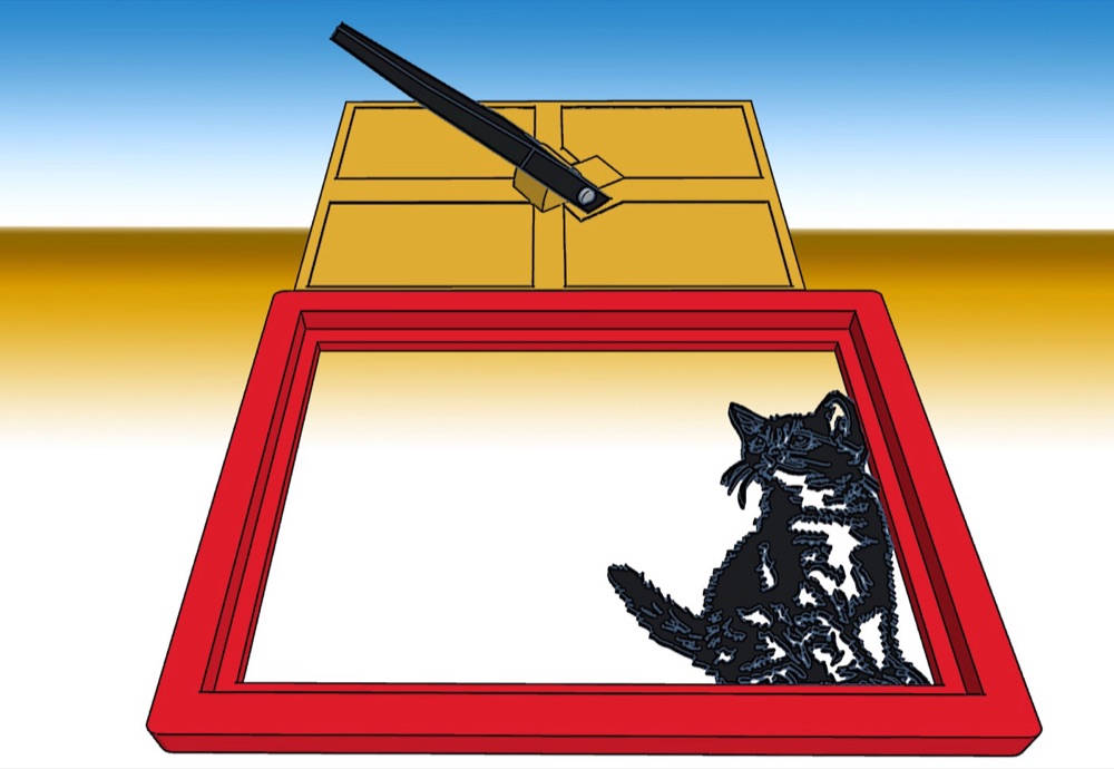 Kırmızı 5×7 Ayaklı Masa Fotoğraf Çerçevesi (Kedi Desenli Seçenekli) görsel 4