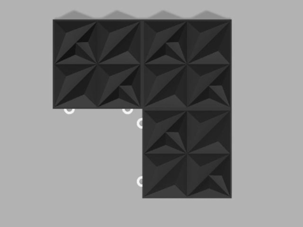 Geometrik Duvar Paneli (Kolay Bağlantılı, 215 mm)