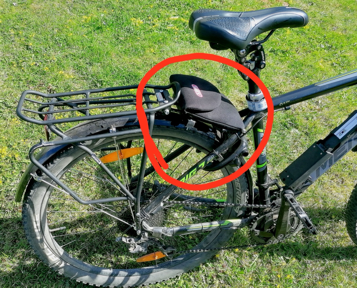 Bisiklet Arka Raf Zincir Kilidi Torbası Tutucusu