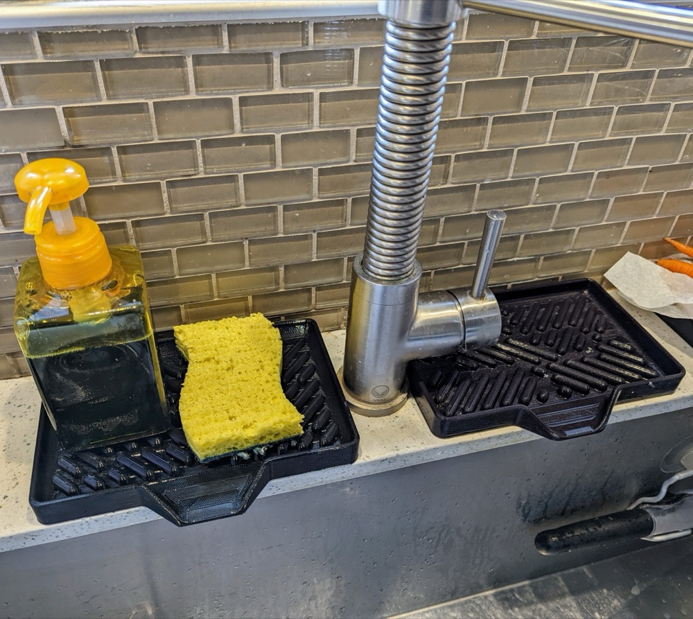 Damlalıklı Mutfak / Banyo Sabunluk ve Sünger Tepsisi (Büyük ve Küçük Boy) görsel 2