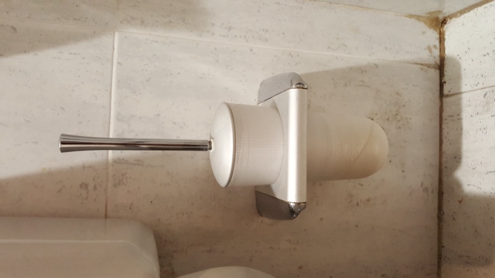 Duvar Askısına Oturan Tuvalet Fırçası Kabı (Ölçülendirilebilir) görsel 2
