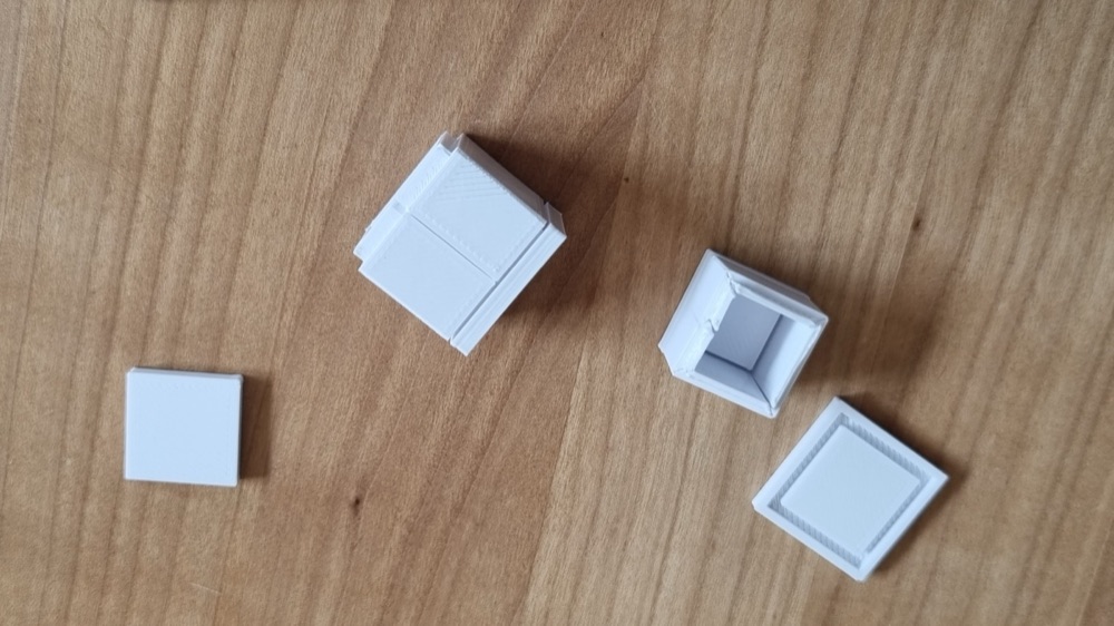 İç İçe Geçmeli Küçük Küp Fidget (İçindeki Küpe Tam Oturan, Menteşeli Kutu) görsel 3